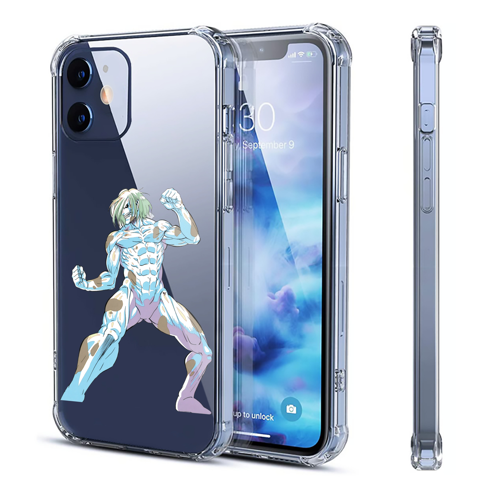 （画像用） 進撃の巨人 Attack on Titan 【iPhone 12シリーズ対応】透明スマホケース（クリアソフトケース）